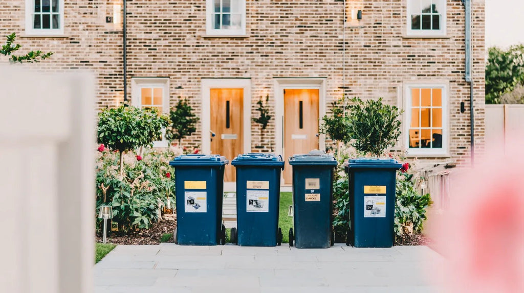 Keep Your Bins Neat in a Narrow Side Passage with Custom Wheelie Bin Stickers - Capital Letter Signs