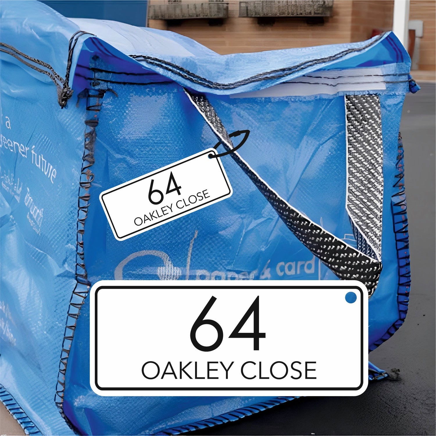 Recycling Bin Tags - Capital Letter Signs