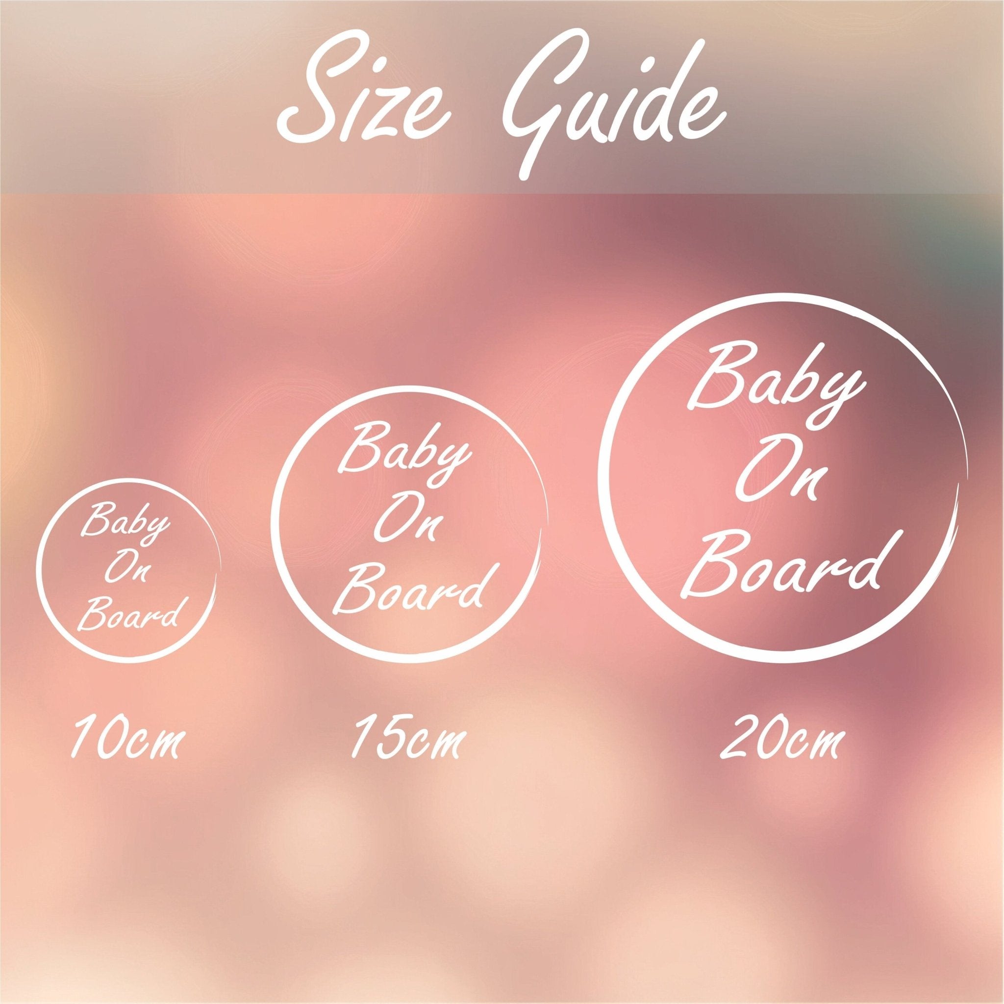 Baby On Board Car Sticker - Capital Letter Signs