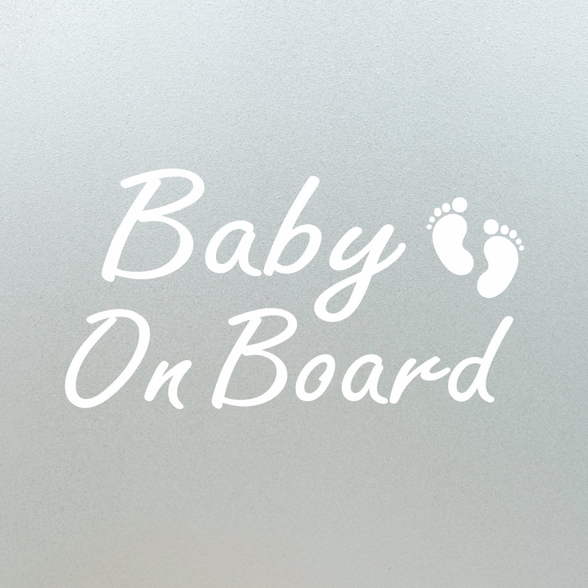 Baby On Board Car Sticker | With Baby Feet - Capital Letter Signs