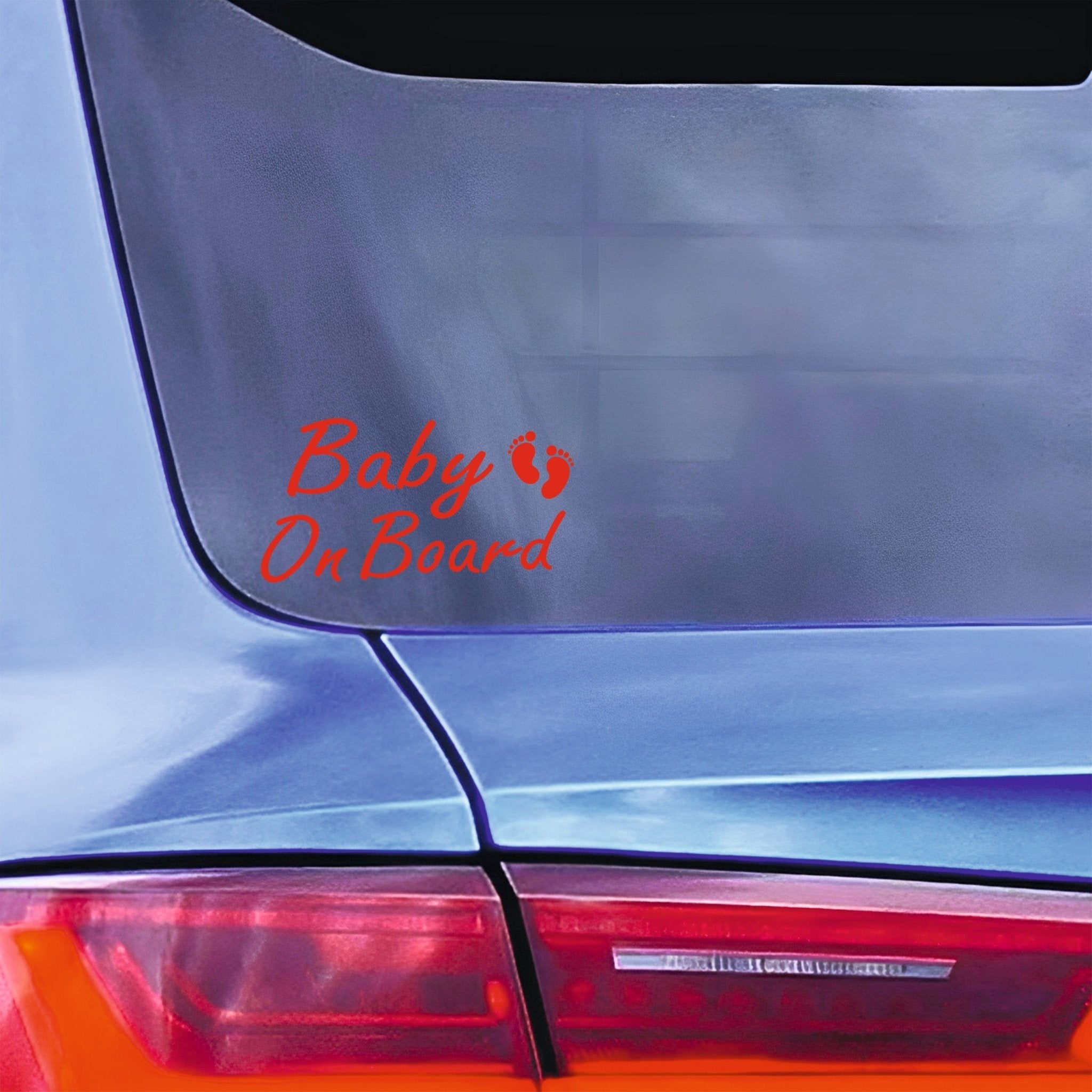Baby On Board Car Sticker | With Baby Feet - Capital Letter Signs