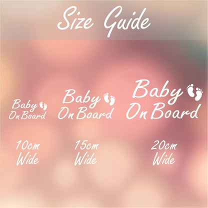 Baby On Board Car Sticker | With Baby Feet - Capital Letter Signs