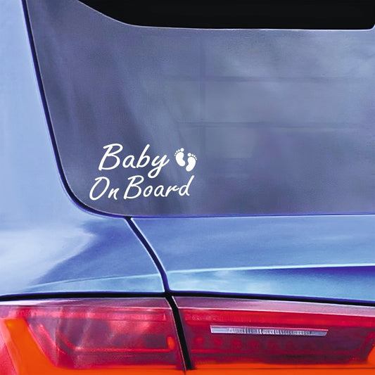 Baby On Board Car Sticker | With Baby Feet - Capital Letter Signs