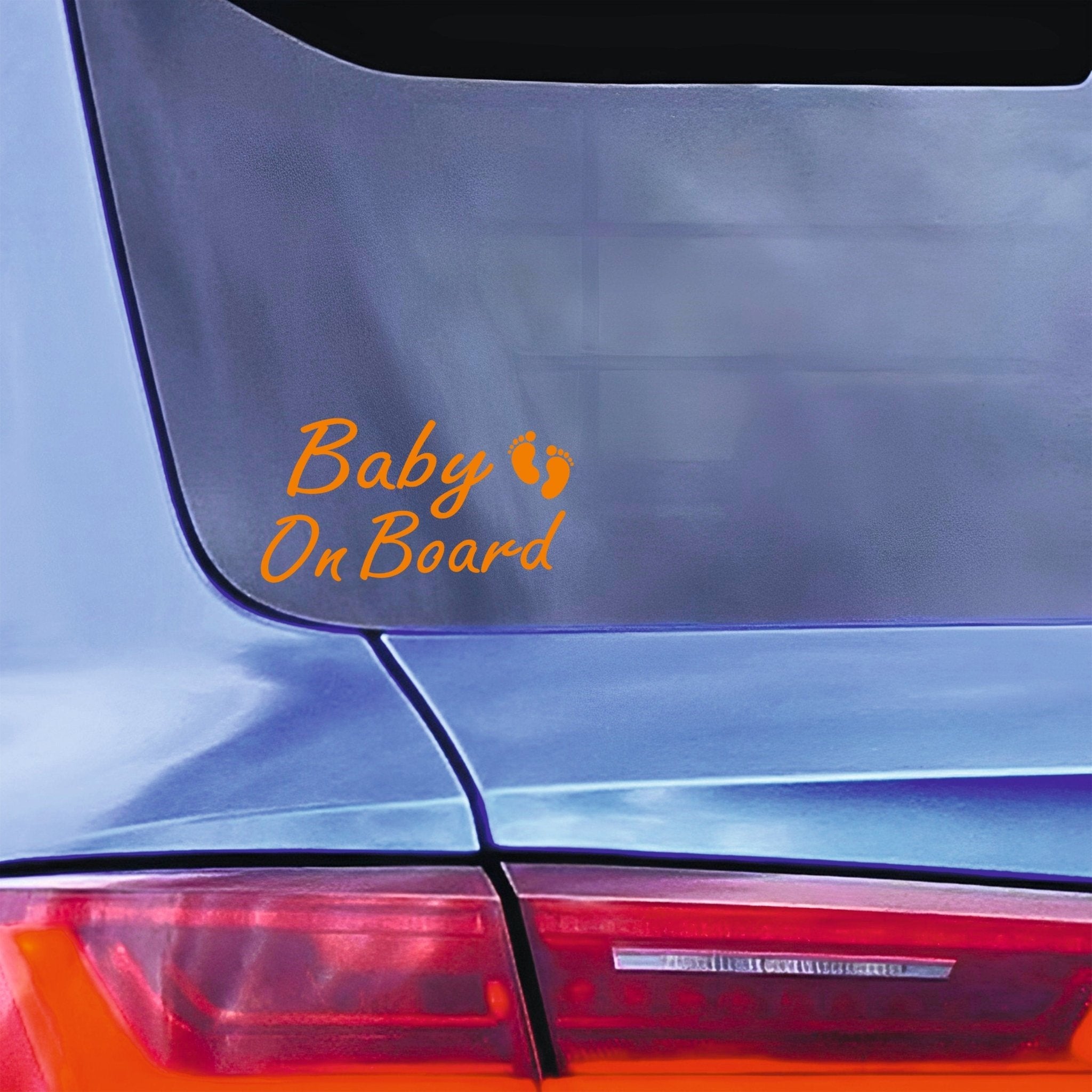Baby On Board Car Sticker | With Baby Feet - Capital Letter Signs