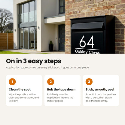 How to apply Personalised Postbox Stickers | Modern Font