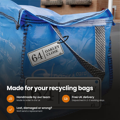 Traditional Recycling Bag Tags | Council Bin Tag: features and delivery