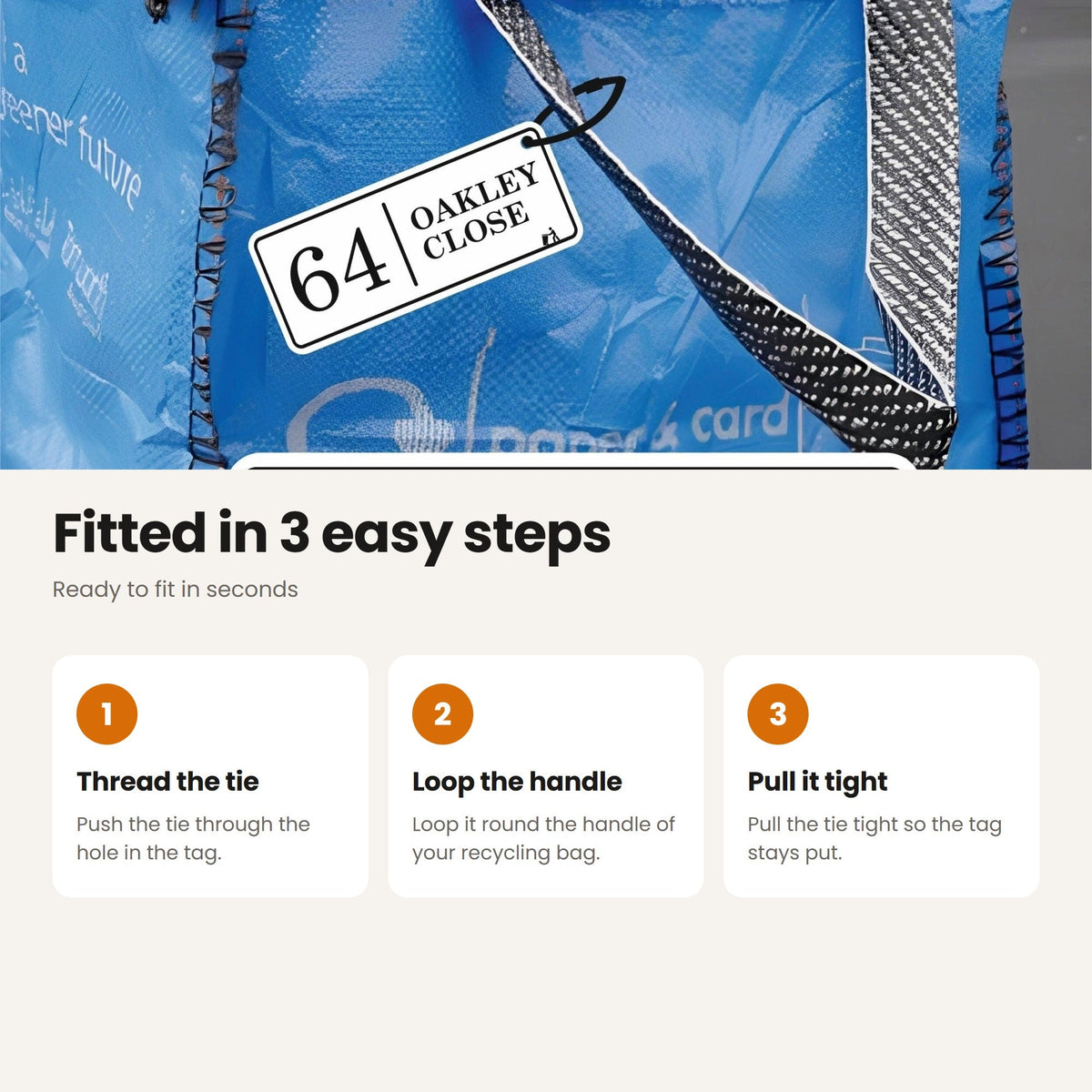 How to apply Traditional Recycling Bag Tags | Council Bin Tag
