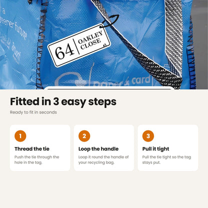 How to apply Traditional Recycling Bag Tags | Council Bin Tag