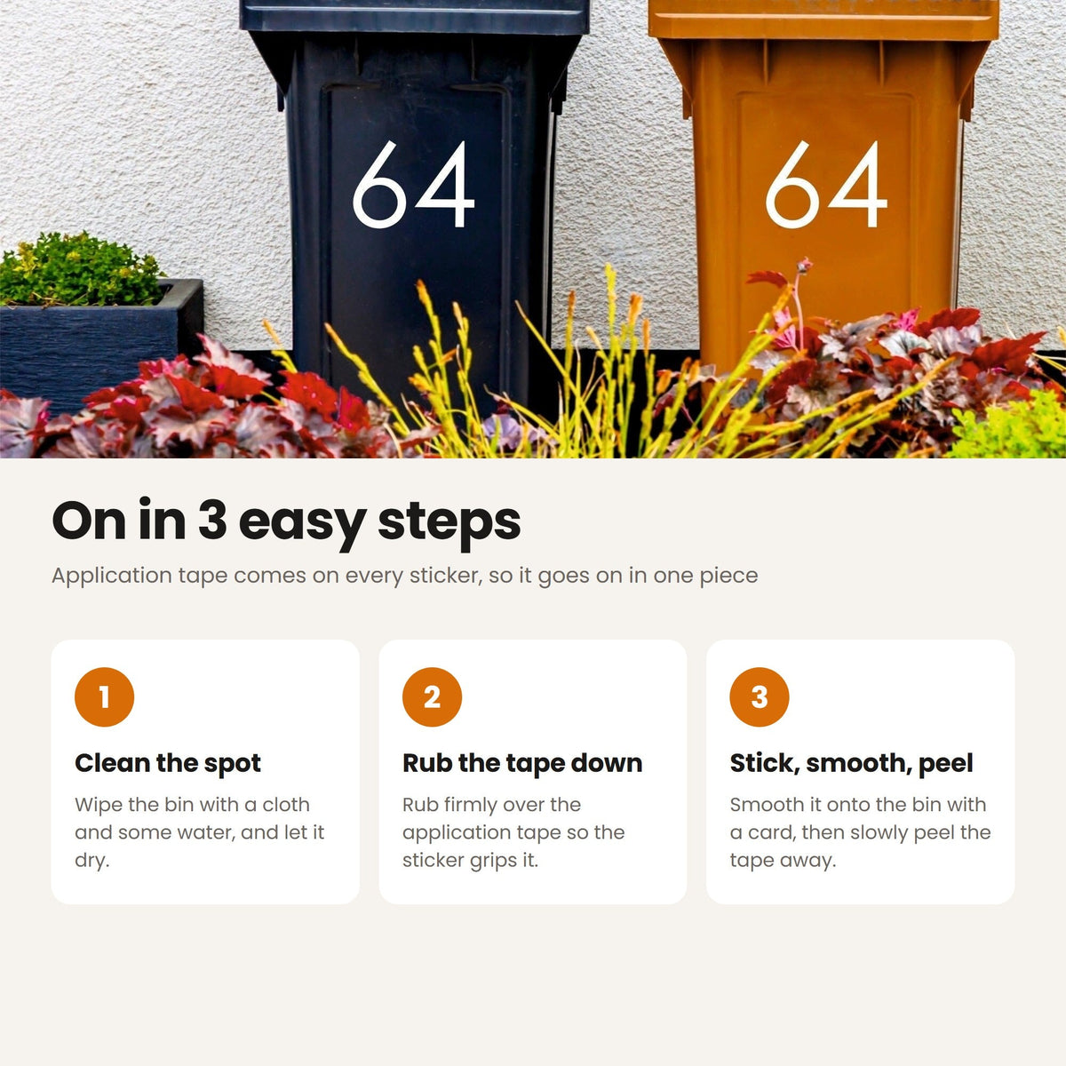 How to apply Wheelie Bin Numbers | Modern Font