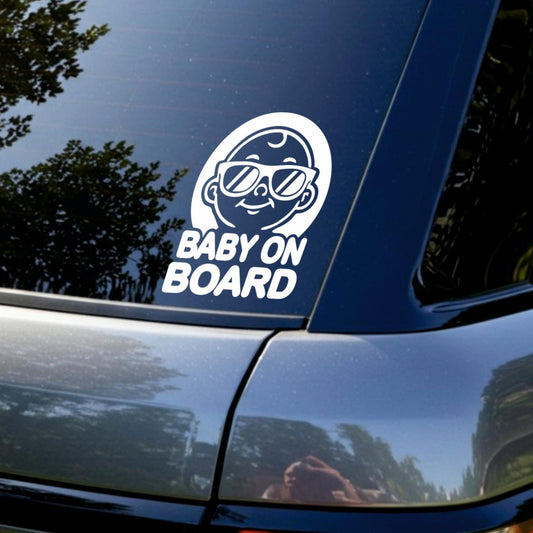 Cool Baby On Board Sticker | Waterproof New Baby Gift - Capital Letter Signs