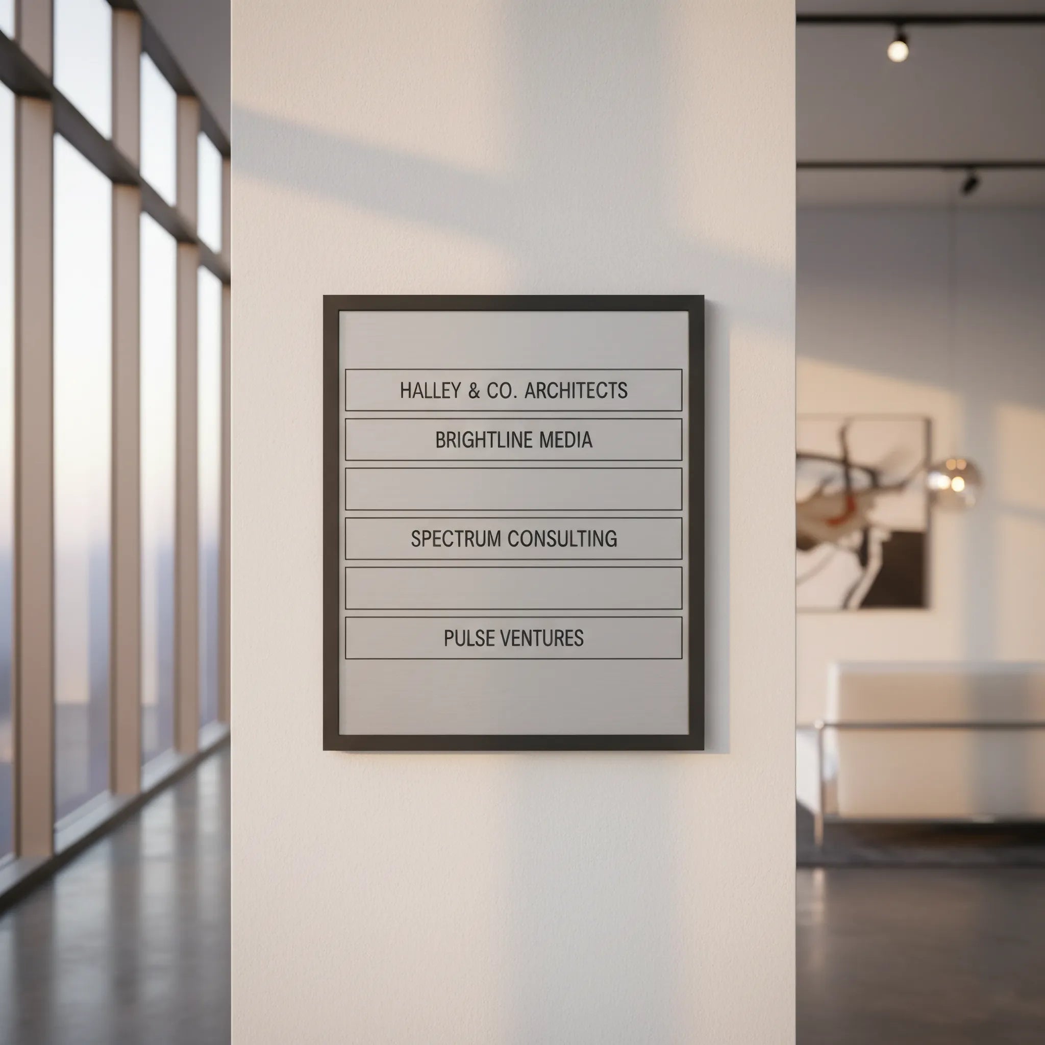 Custom Directory Signs by Capital Letter Signs – hero image showing interior business directory signage