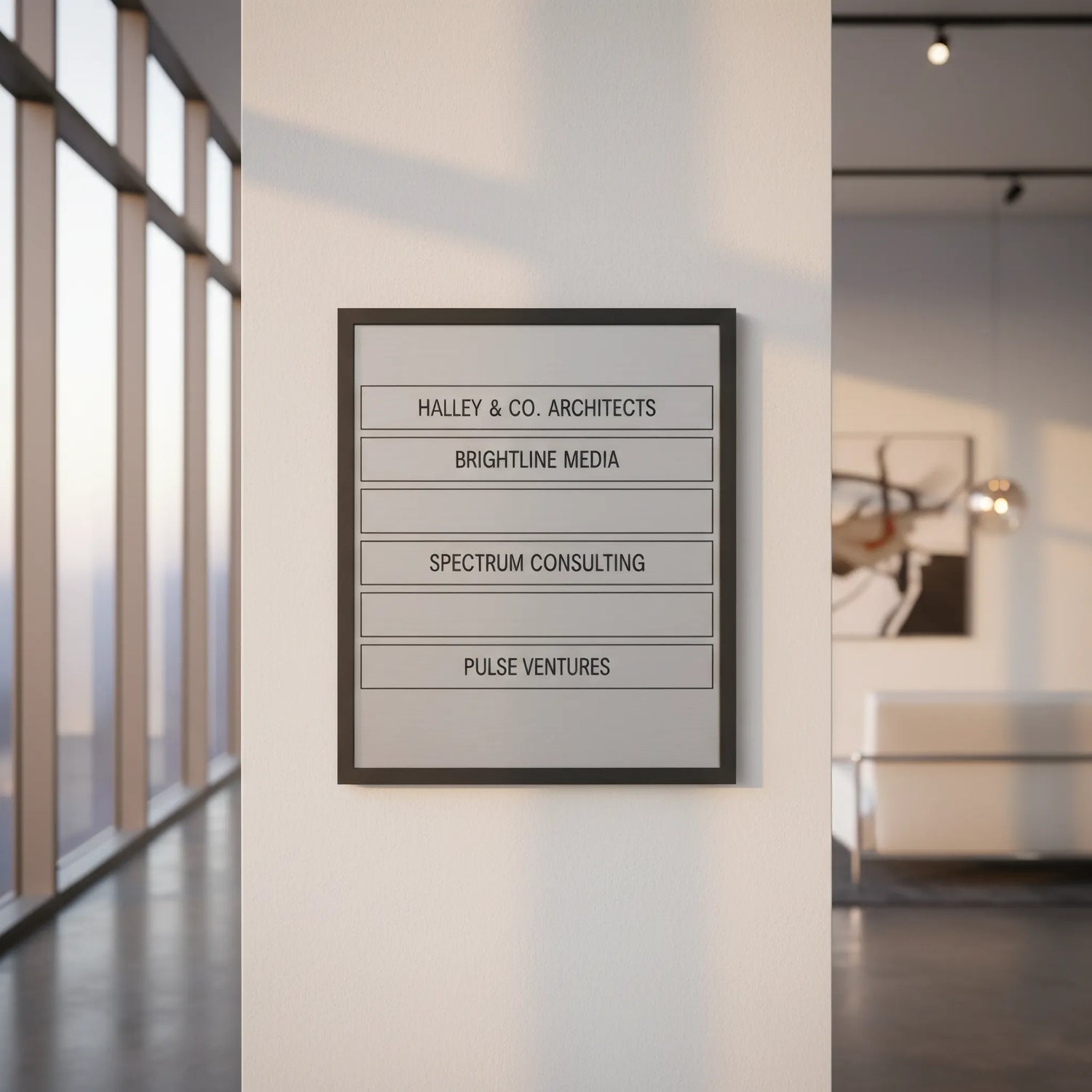 Custom Directory Signs by Capital Letter Signs – hero image showing interior business directory signage