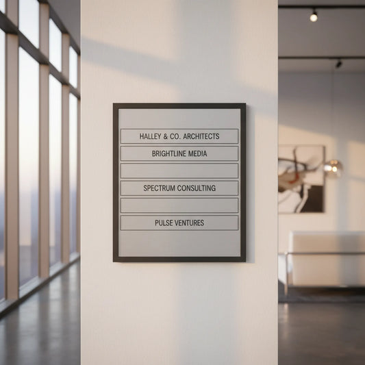 Custom Directory Signs by Capital Letter Signs – hero image showing interior business directory signage