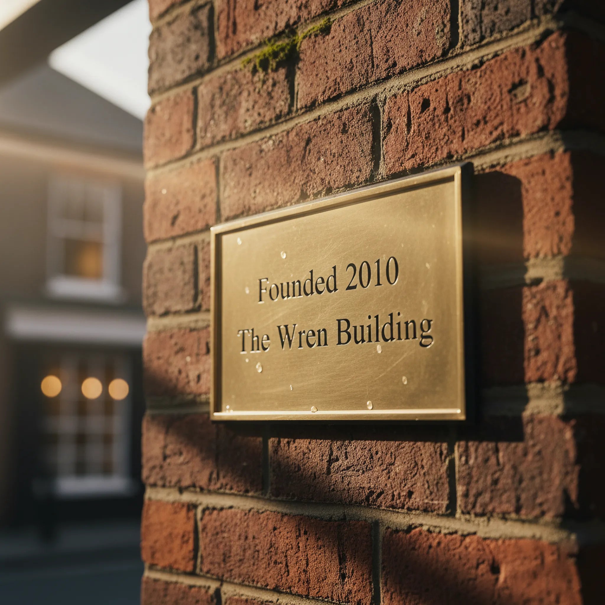 Custom Engraved Plaques by Capital Letter Signs – context image mounted on wall or post