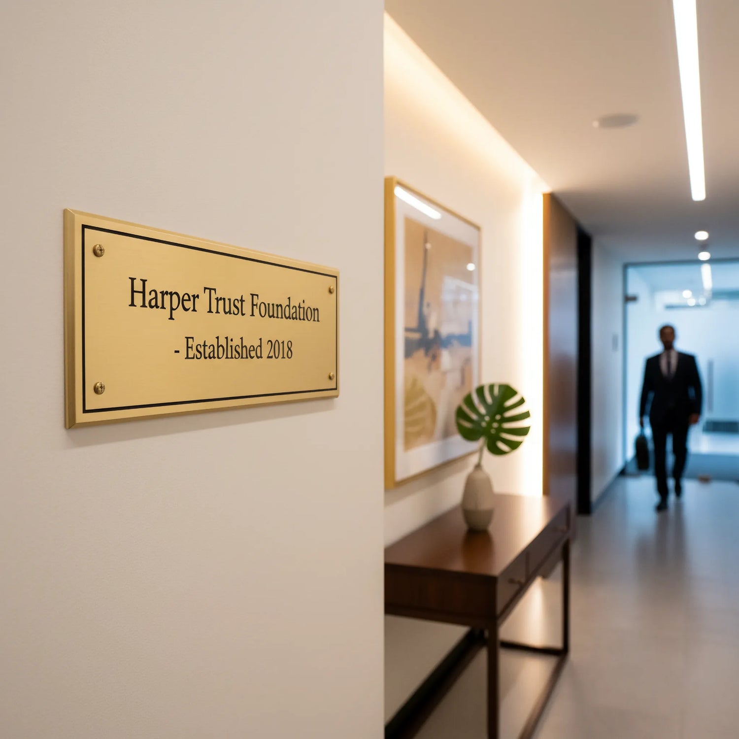 Custom Engraved Plaques by Capital Letter Signs – hero image showing personalised name plaque