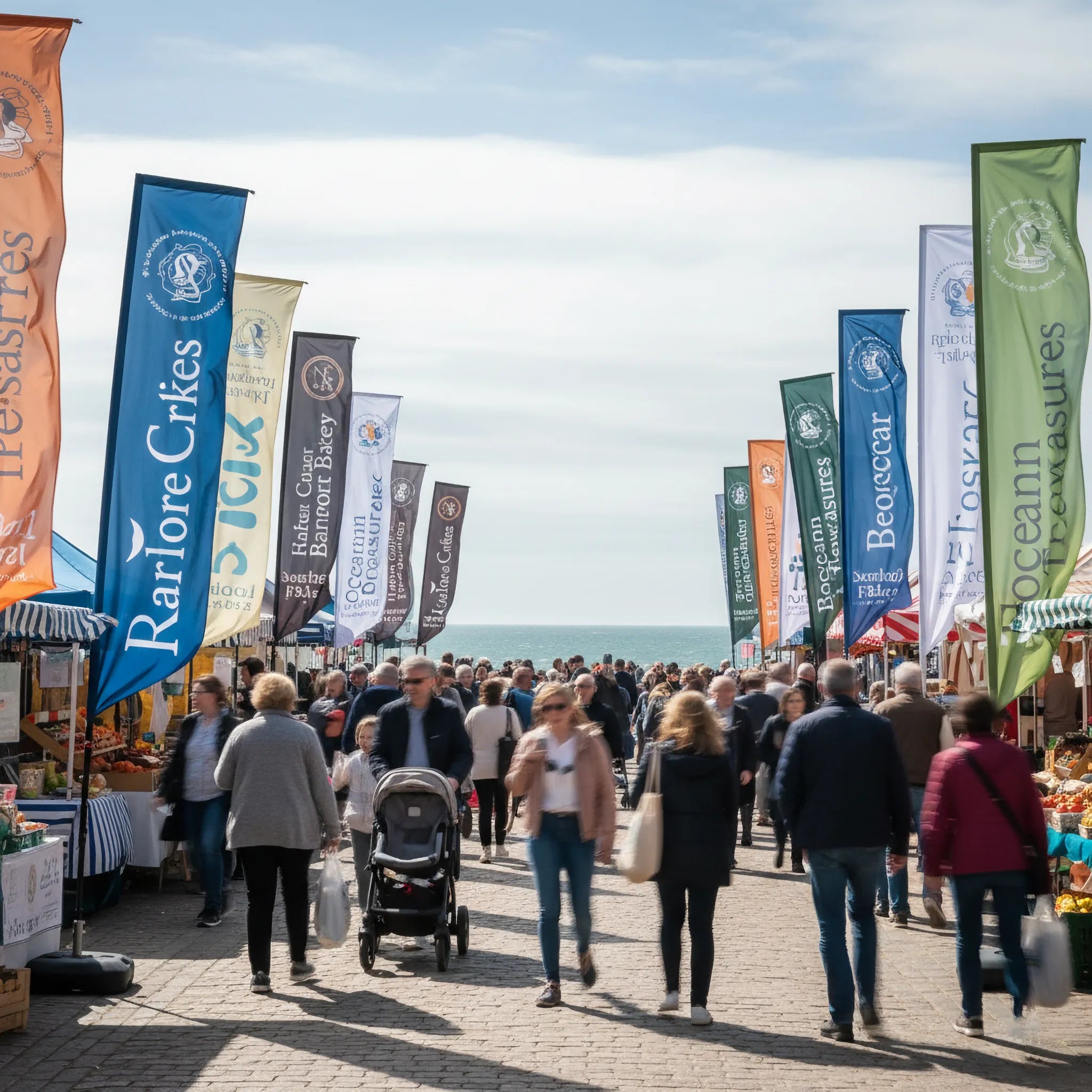 Custom Printed Flags by Capital Letter Signs – context image at outdoor event