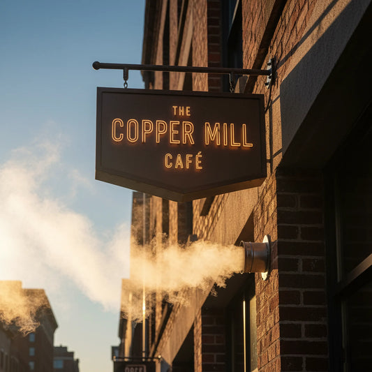 Custom Projecting Signs by Capital Letter Signs – hero image of double-sided projecting sign