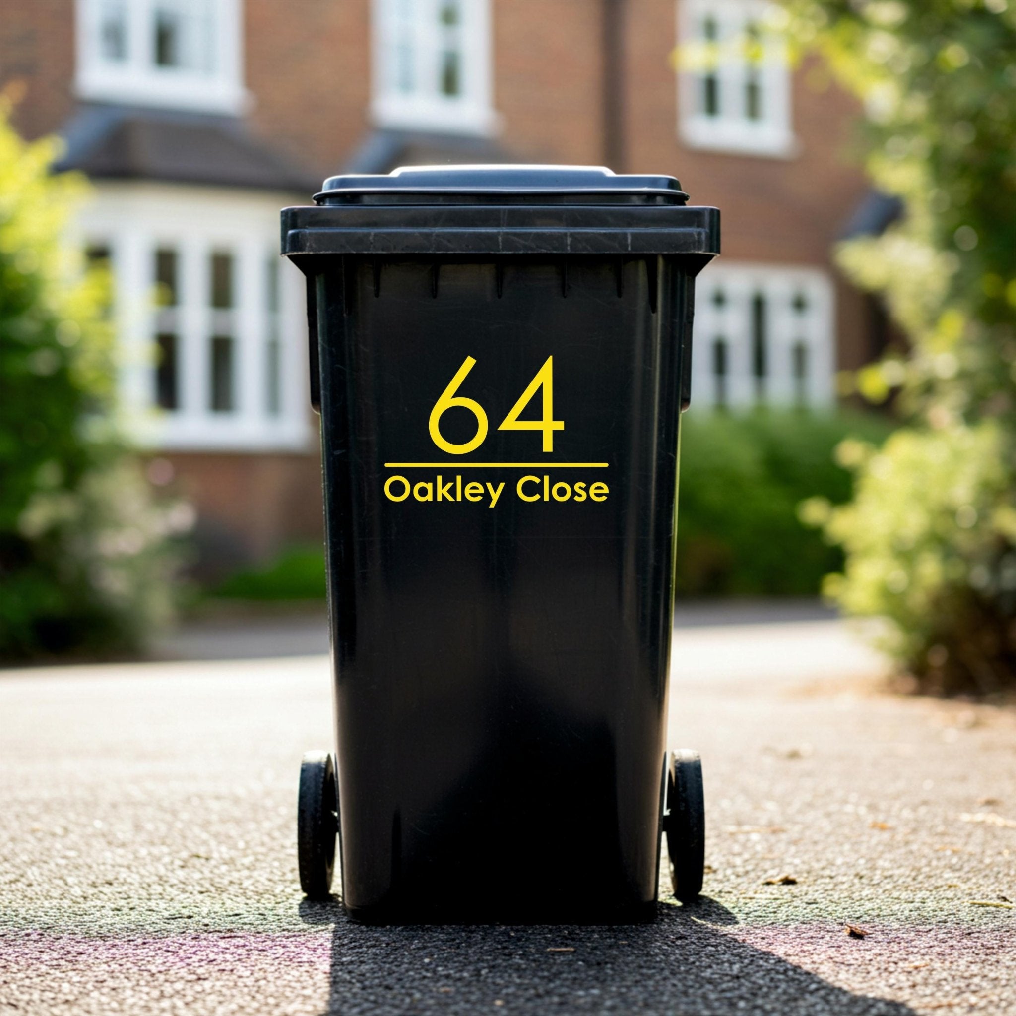 Custom Wheelie Bin Stickers | Modern Font - Capital Letter Signs