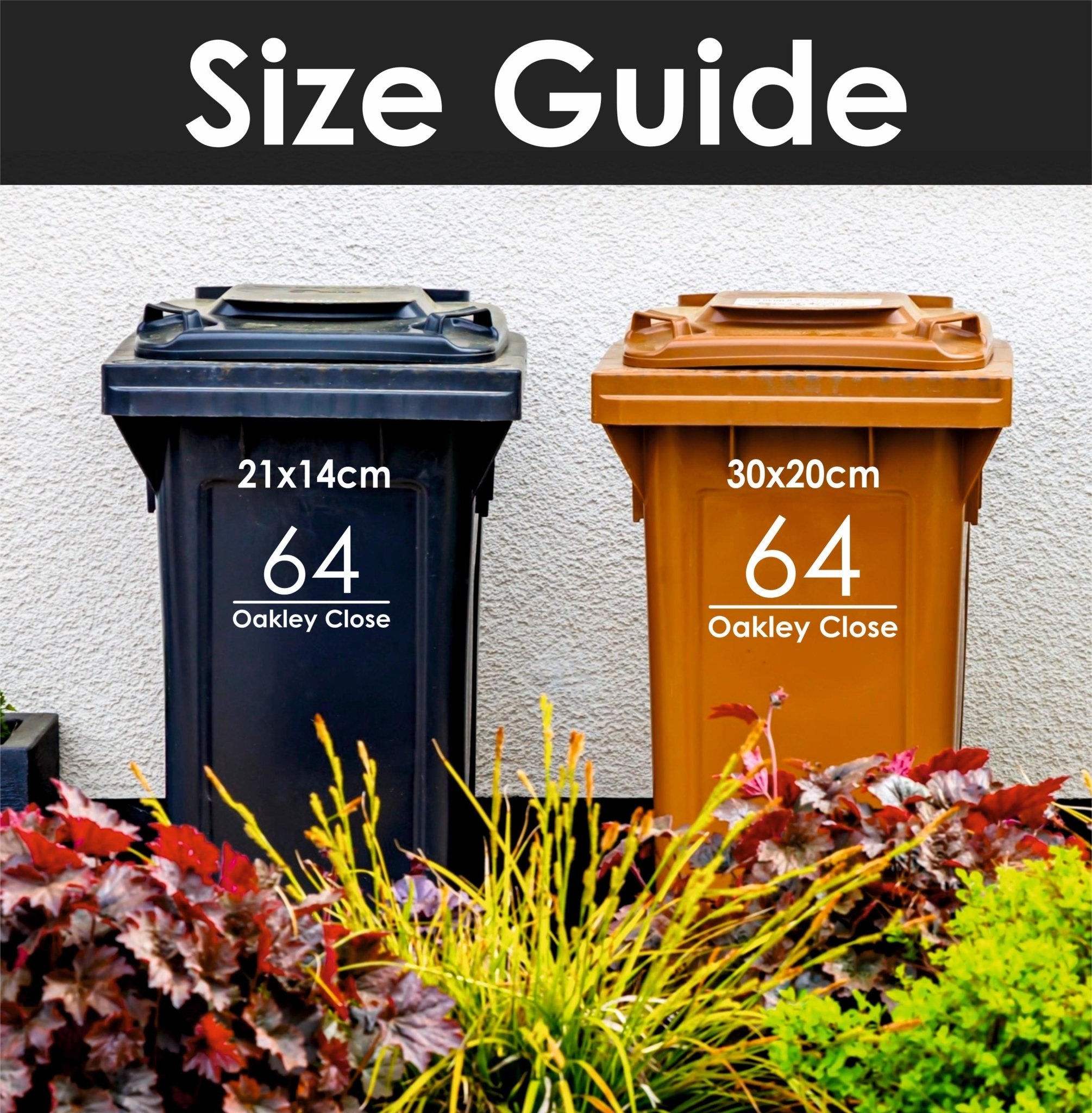 Custom Wheelie Bin Stickers | Modern Font - Capital Letter Signs