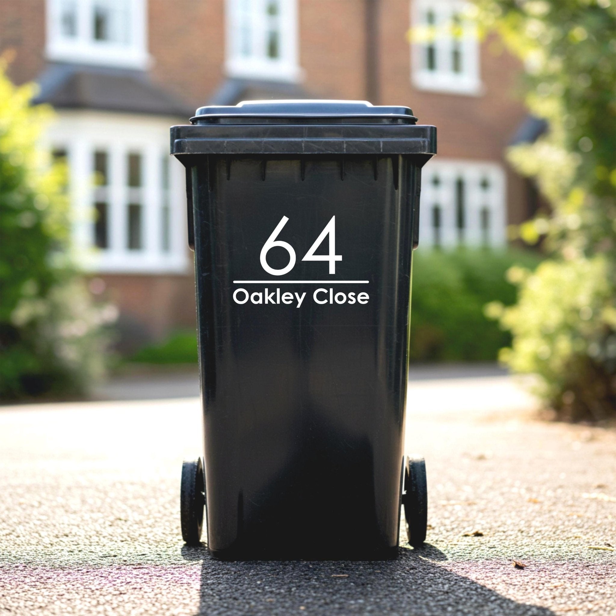 Custom Wheelie Bin Stickers | Modern Font - Capital Letter Signs