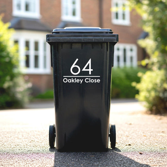 Custom Wheelie Bin Stickers | Modern Font - Capital Letter Signs