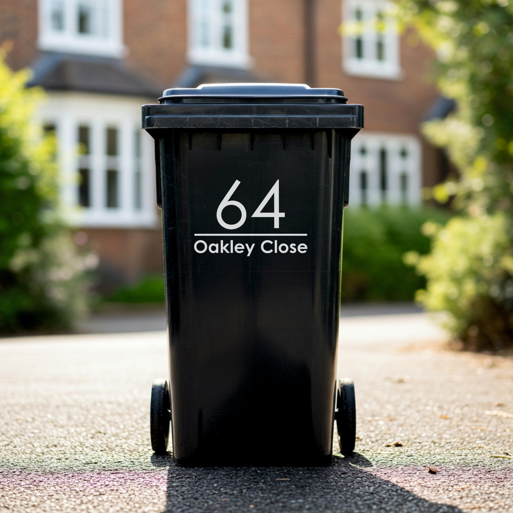 Custom Wheelie Bin Stickers | Modern Font - Capital Letter Signs