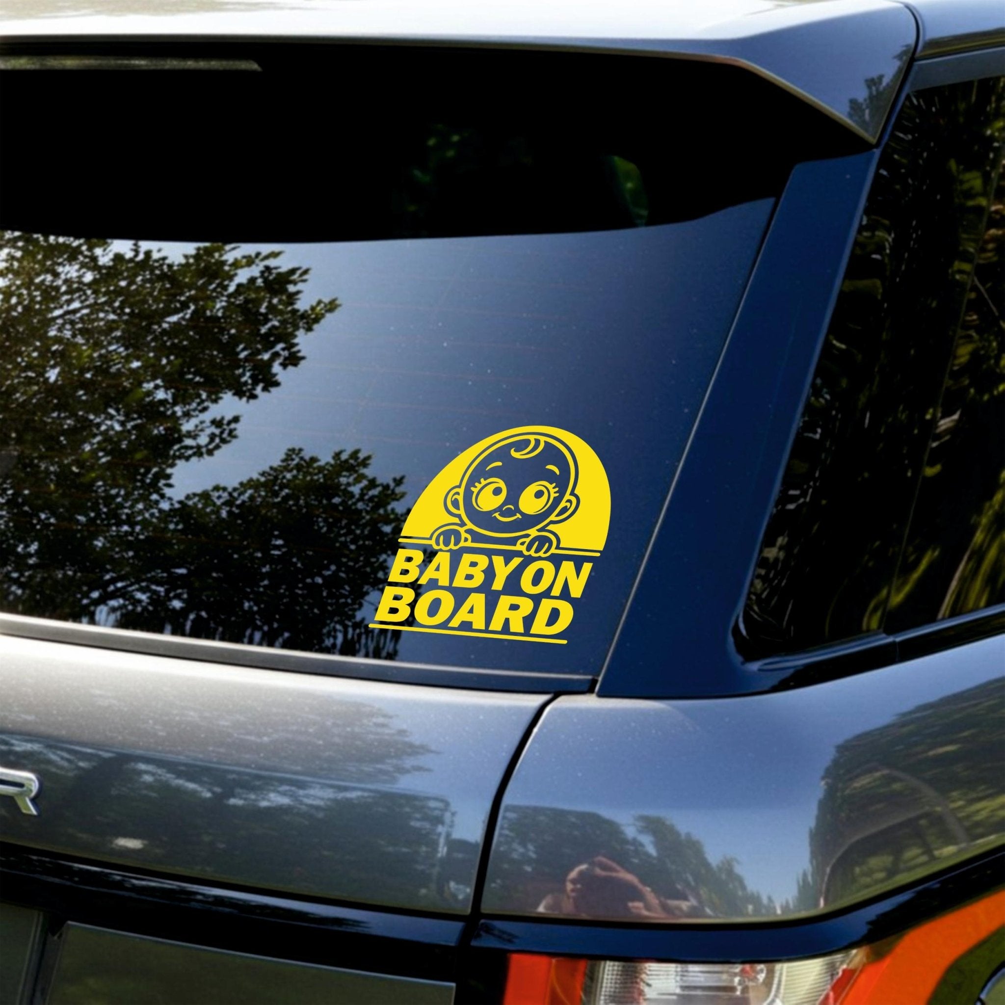 Cute Baby On Board Sticker | Perfect Car Sticker For New Baby Safety - Capital Letter Signs