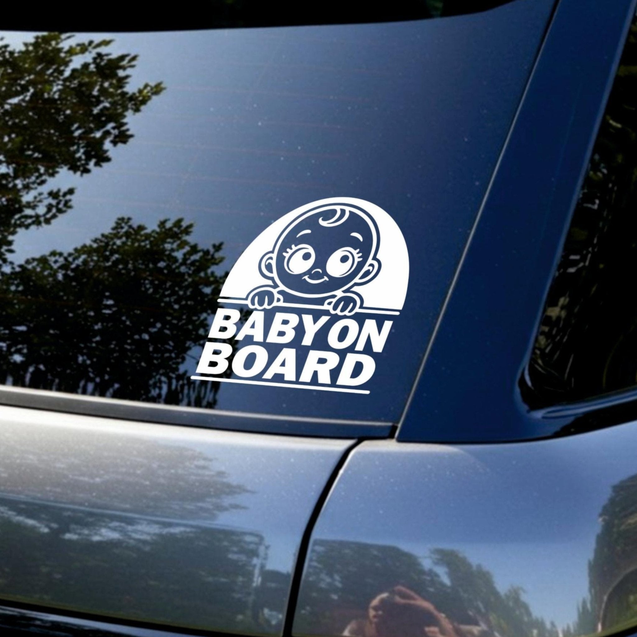 Cute Baby On Board Sticker | Perfect Car Sticker For New Baby Safety - Capital Letter Signs