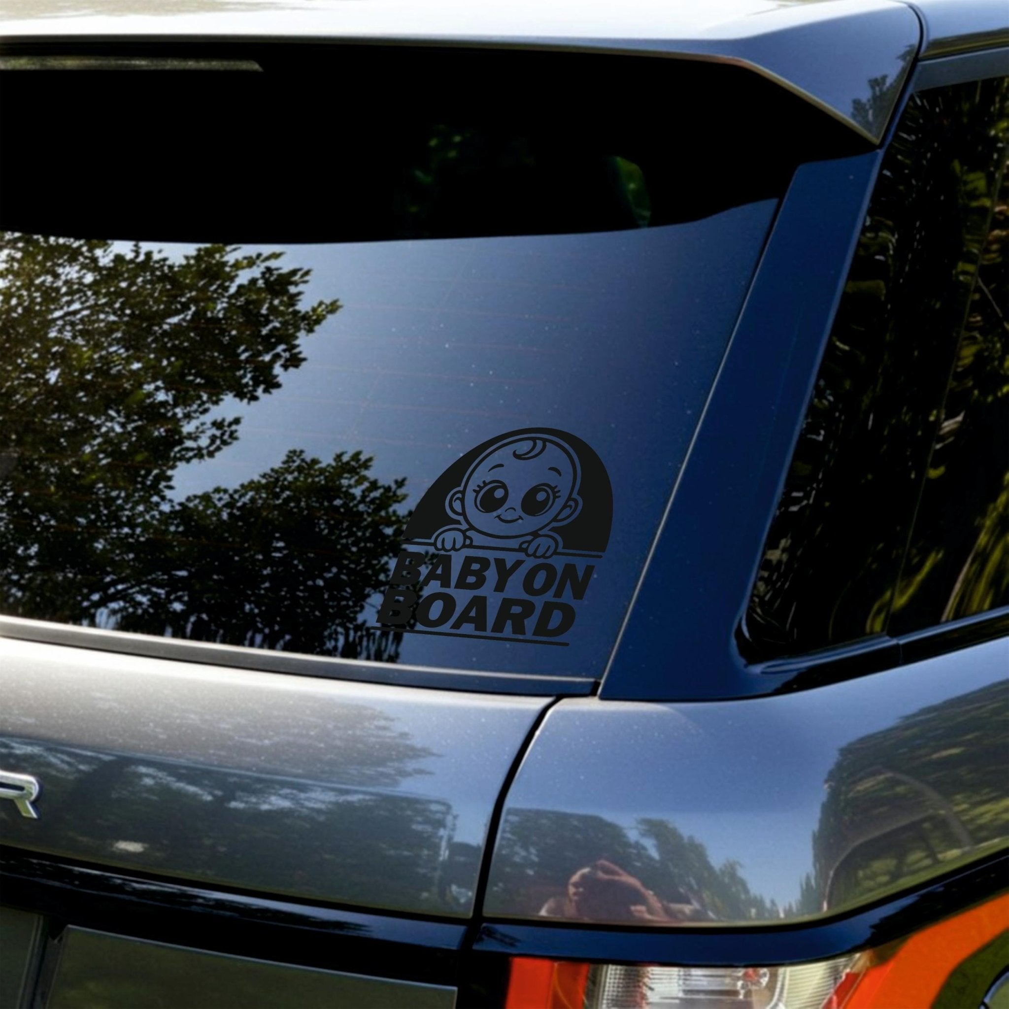 Cute Baby On Board Sticker | Perfect Car Sticker For New Baby Safety - Capital Letter Signs