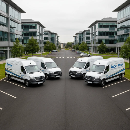 Fleet Graphics by Capital Letter Signs – hero image showing branded fleet vehicles