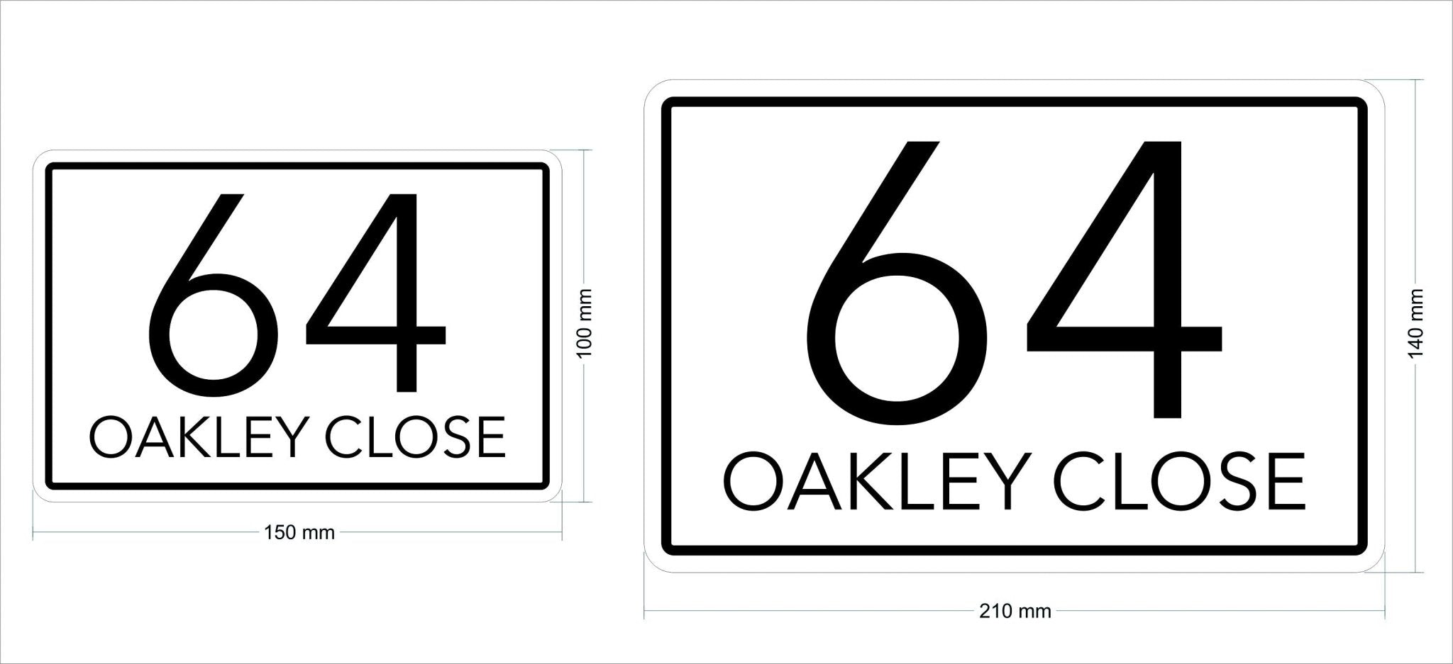 Large Number Wheelie Bin Labels | Modern Font - Capital Letter Signs