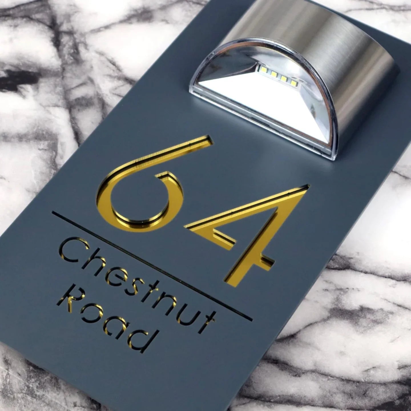 Luxury Solar LED House Sign