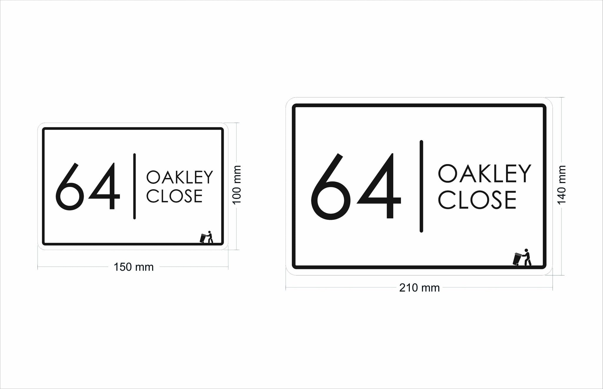 Modern Wheelie Bin Labels | Modern Font - Capital Letter Signs