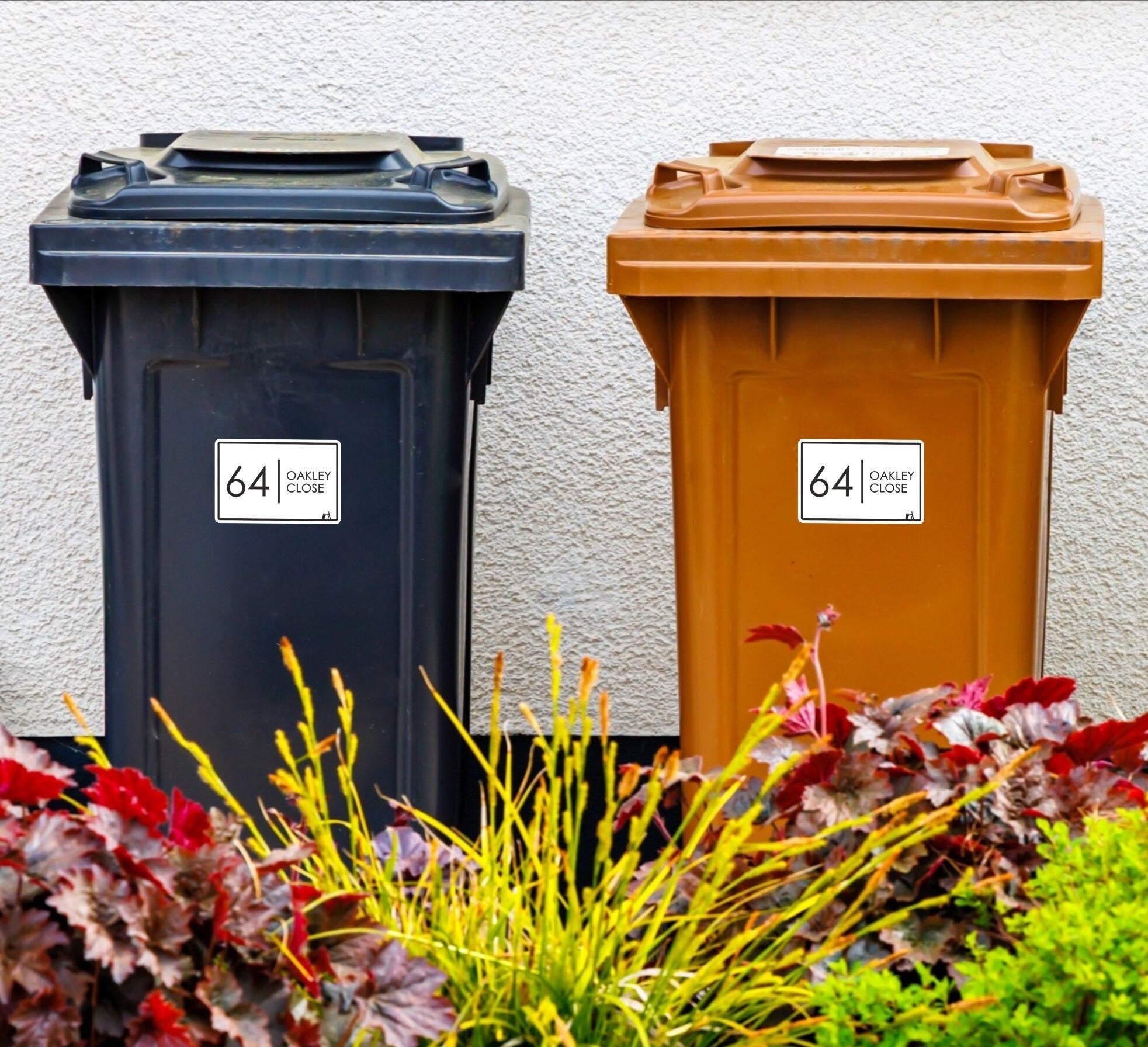 Modern Wheelie Bin Labels | Modern Font - Capital Letter Signs