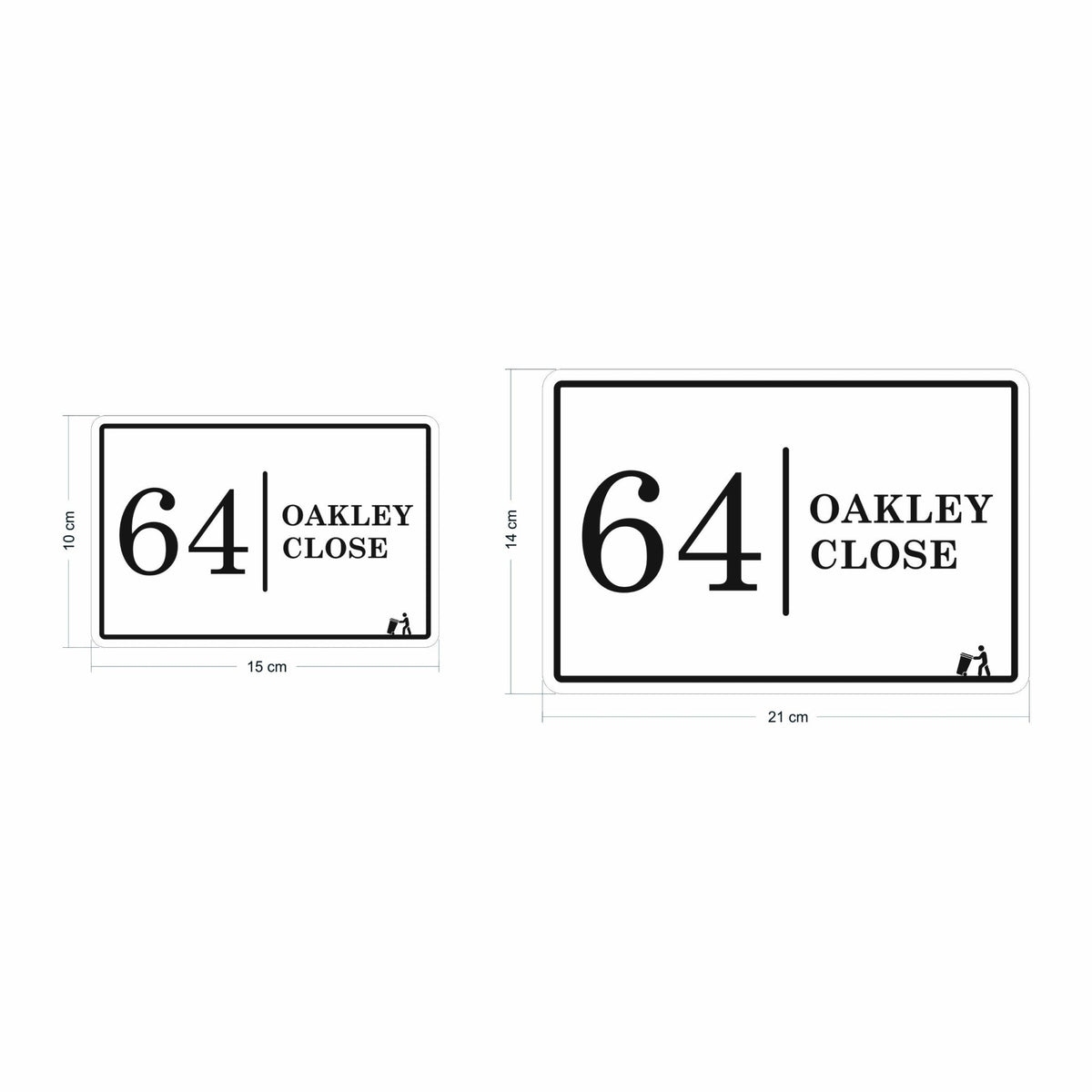 Modern Wheelie Bin Labels | Traditional Font - Capital Letter Signs