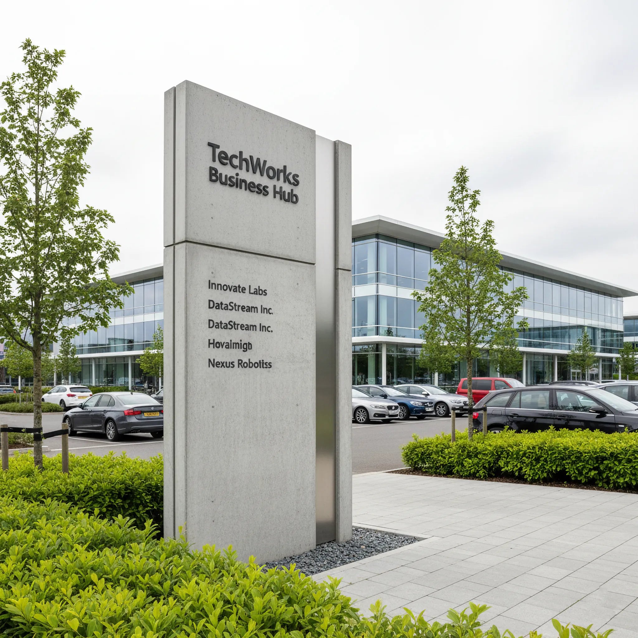Monolith & Totem Signs by Capital Letter Signs – context image showing car park or entrance display