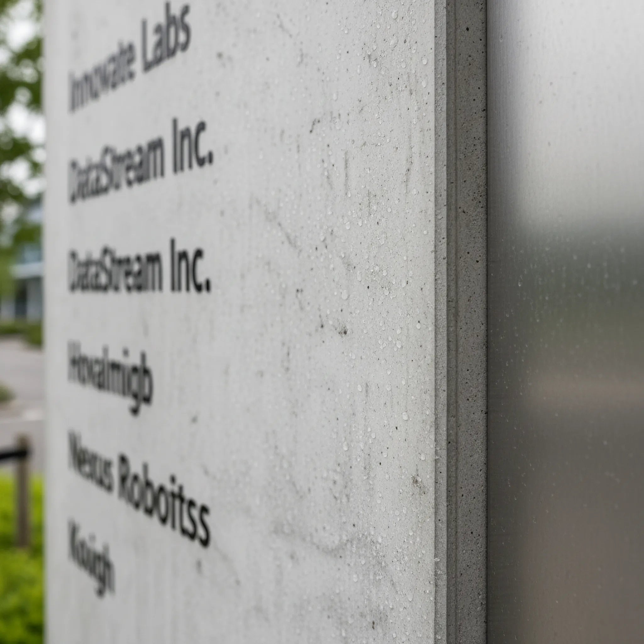 Monolith & Totem Signs by Capital Letter Signs – detail image showing robust panel construction
