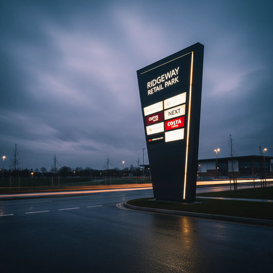 Monolith & Totem Signs by Capital Letter Signs – hero image of freestanding totem signage