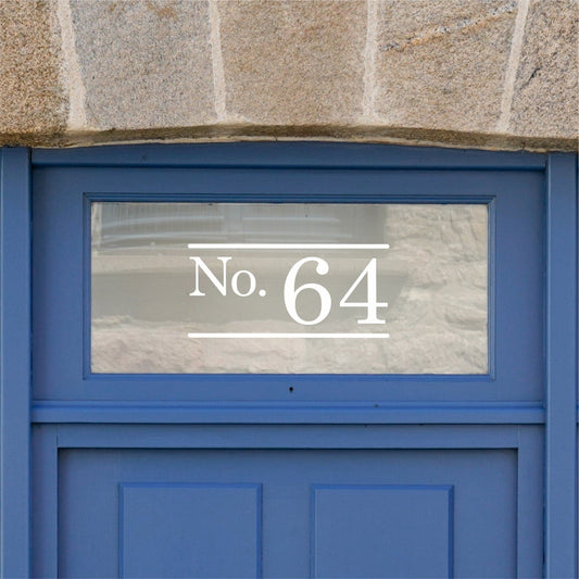 Personalised Door Number Stickers | Traditional Design - Capital Letter Signs