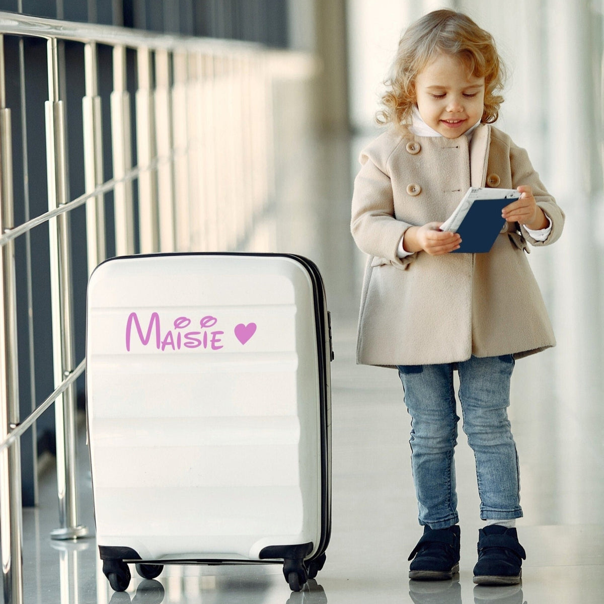 Personalised Luggage & Suitcase Stickers | Kids Font - Capital Letter Signs