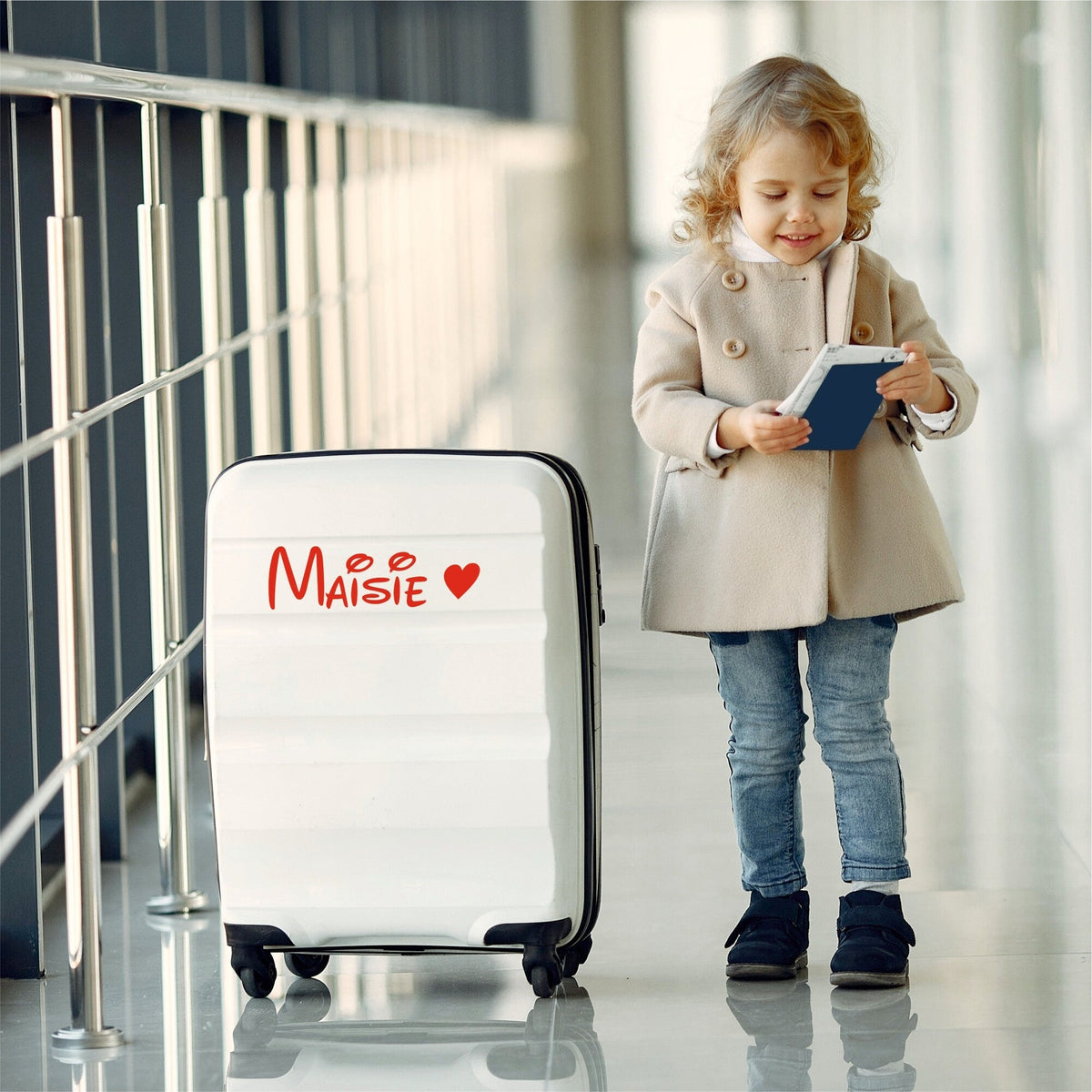 Personalised Luggage & Suitcase Stickers | Kids Font - Capital Letter Signs