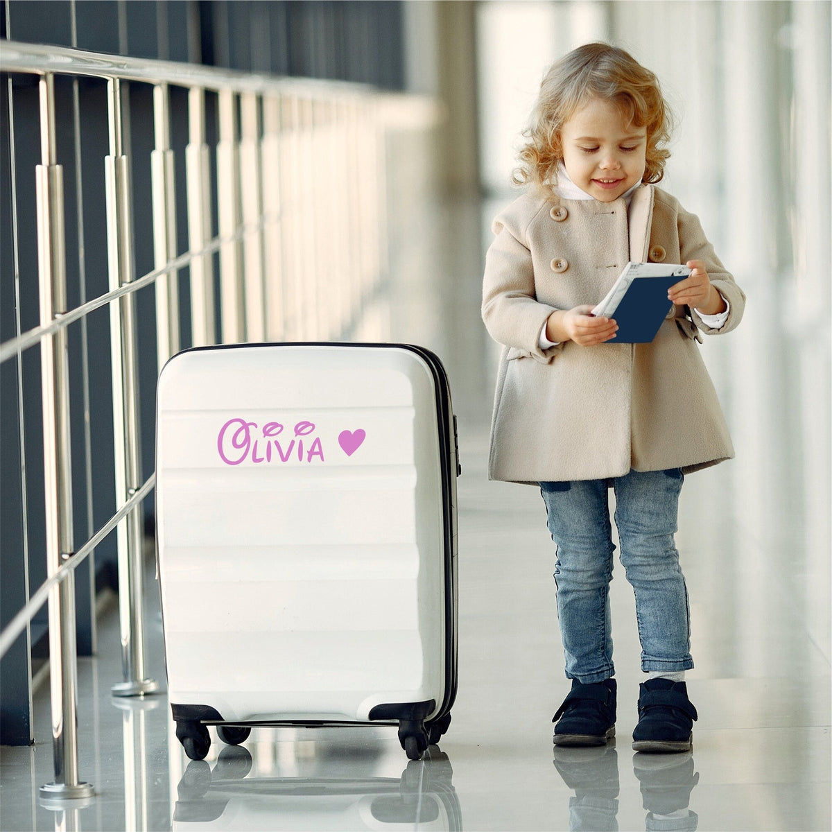 Personalised Luggage & Suitcase Stickers | Kids Font - Capital Letter Signs