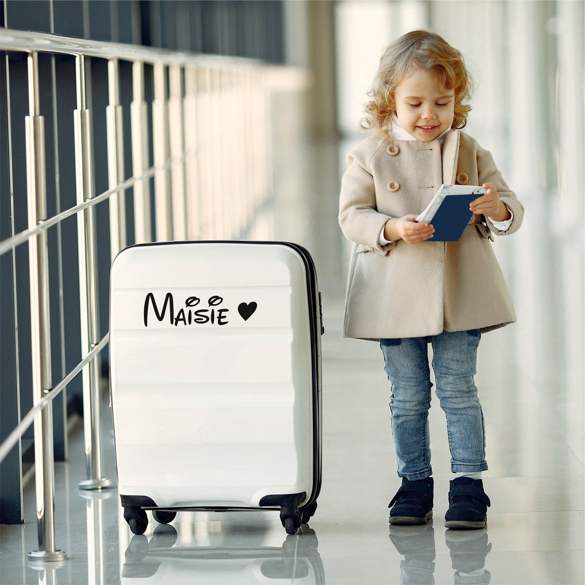 Personalised Luggage & Suitcase Stickers | Kids Font - Capital Letter Signs