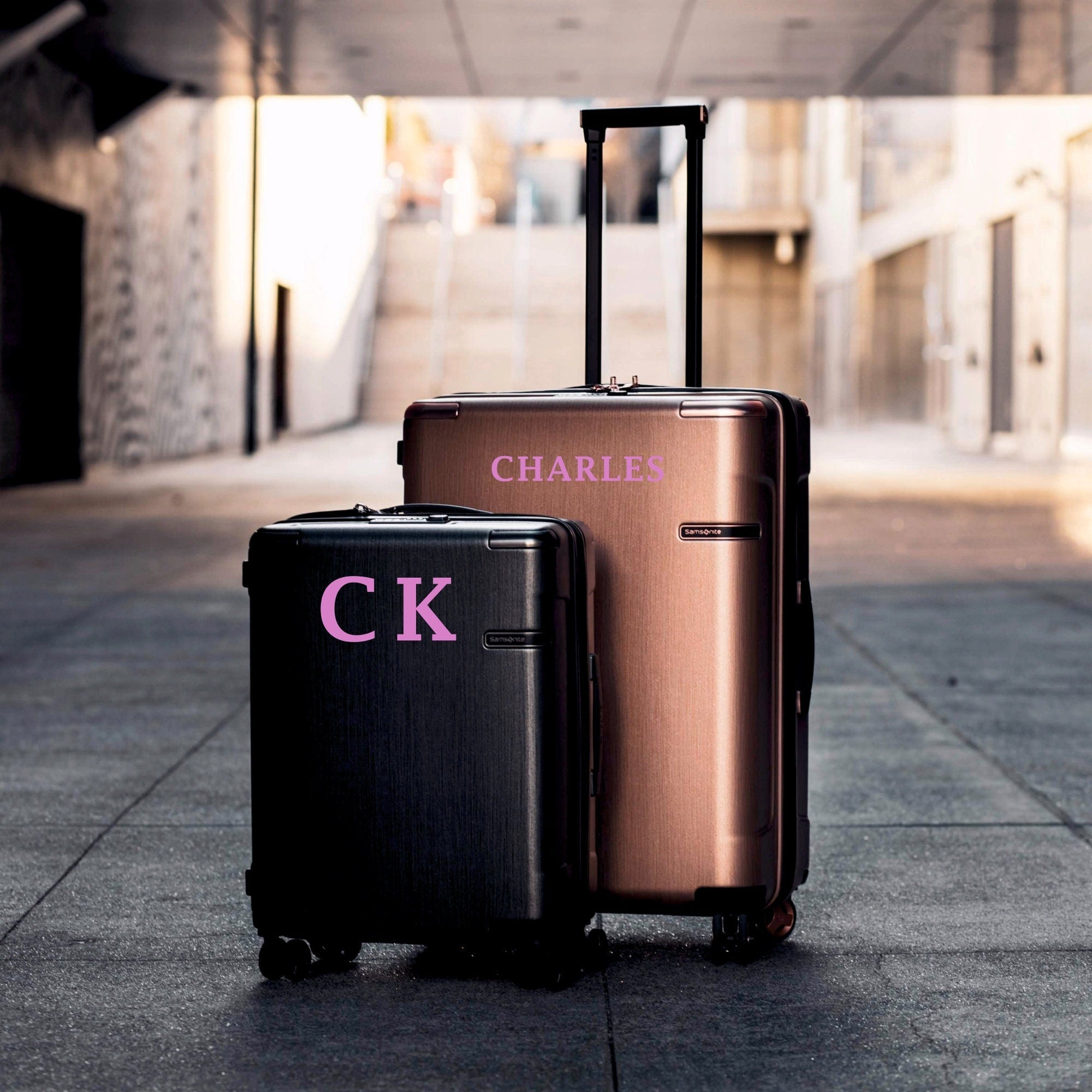 Personalised Luggage & Suitcase Stickers | Modern Font - Capital Letter Signs