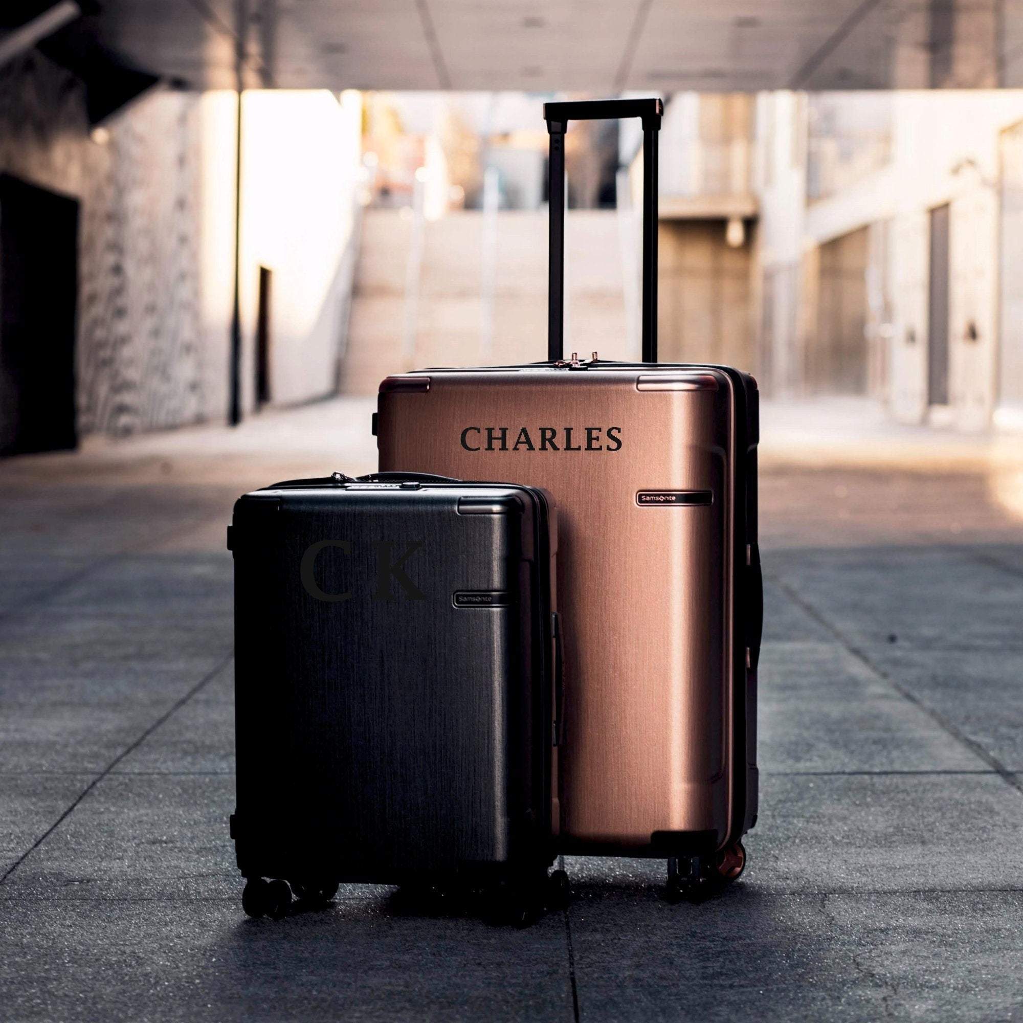 Personalised Luggage & Suitcase Stickers | Modern Font - Capital Letter Signs