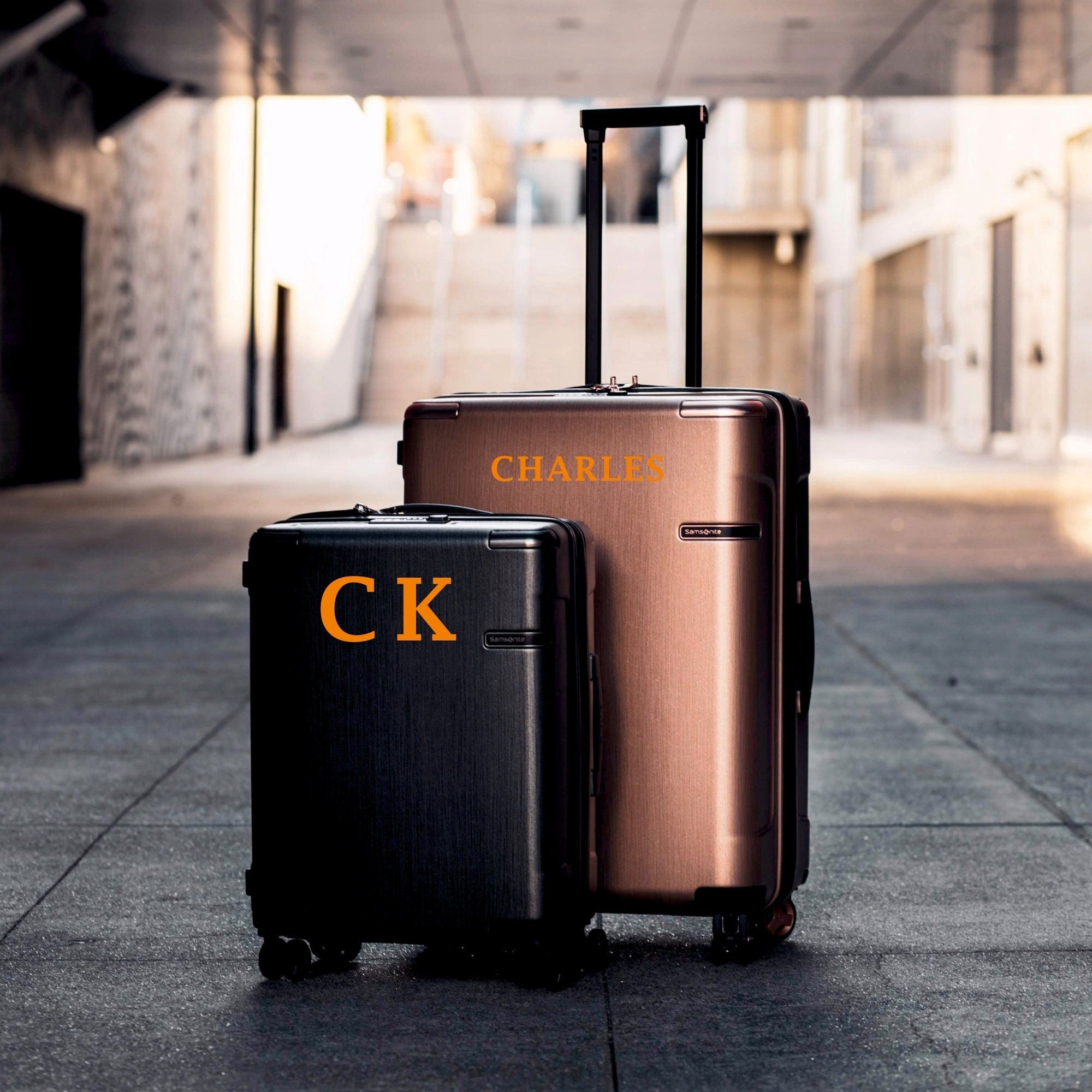 Personalised Luggage & Suitcase Stickers | Modern Font - Capital Letter Signs