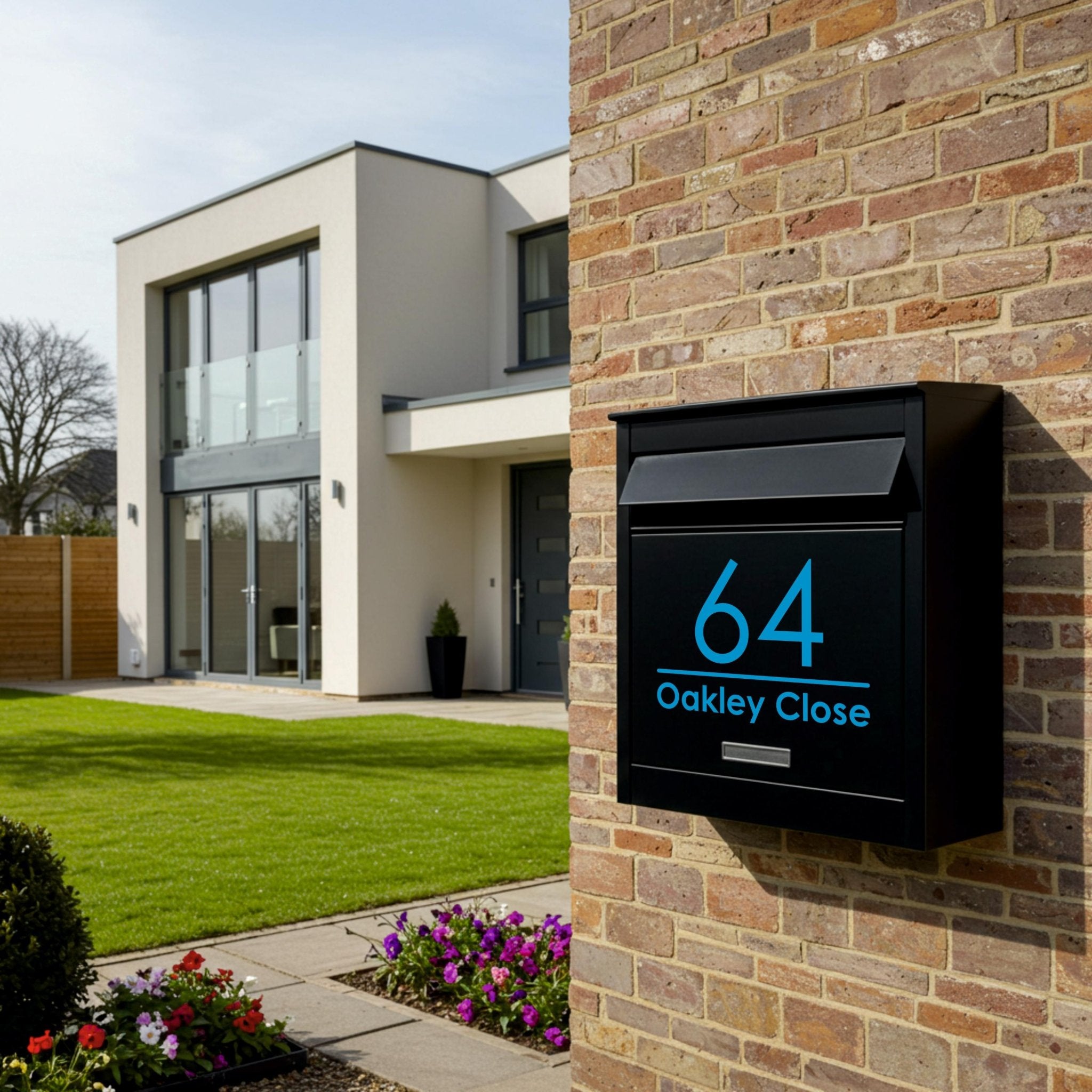 Personalised Postbox Stickers | Modern Font - Capital Letter Signs