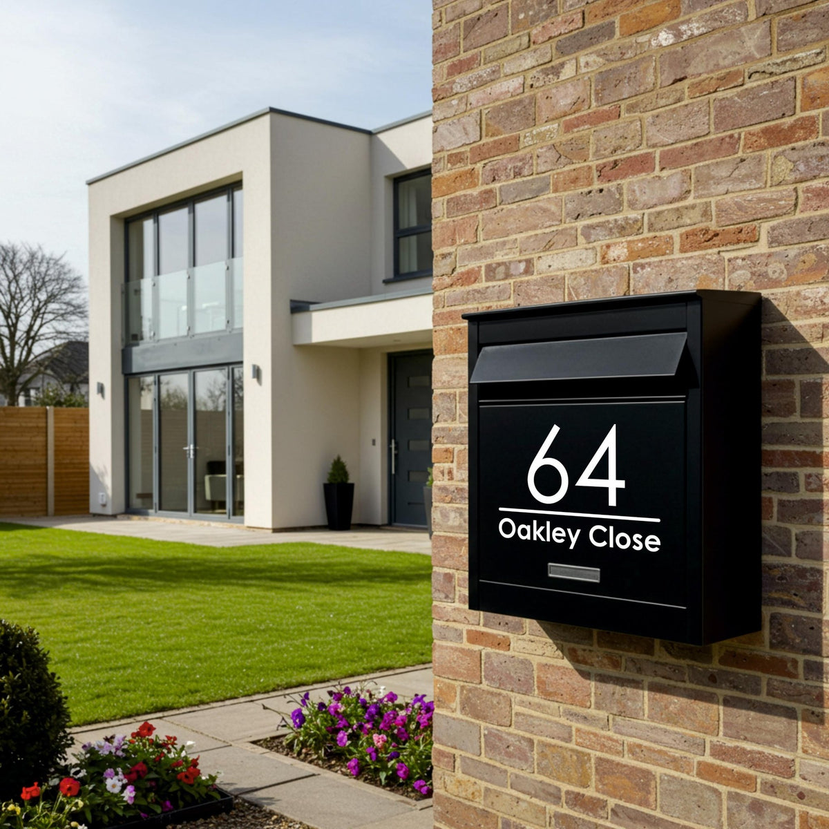 Personalised Postbox Stickers | Modern Font - Capital Letter Signs