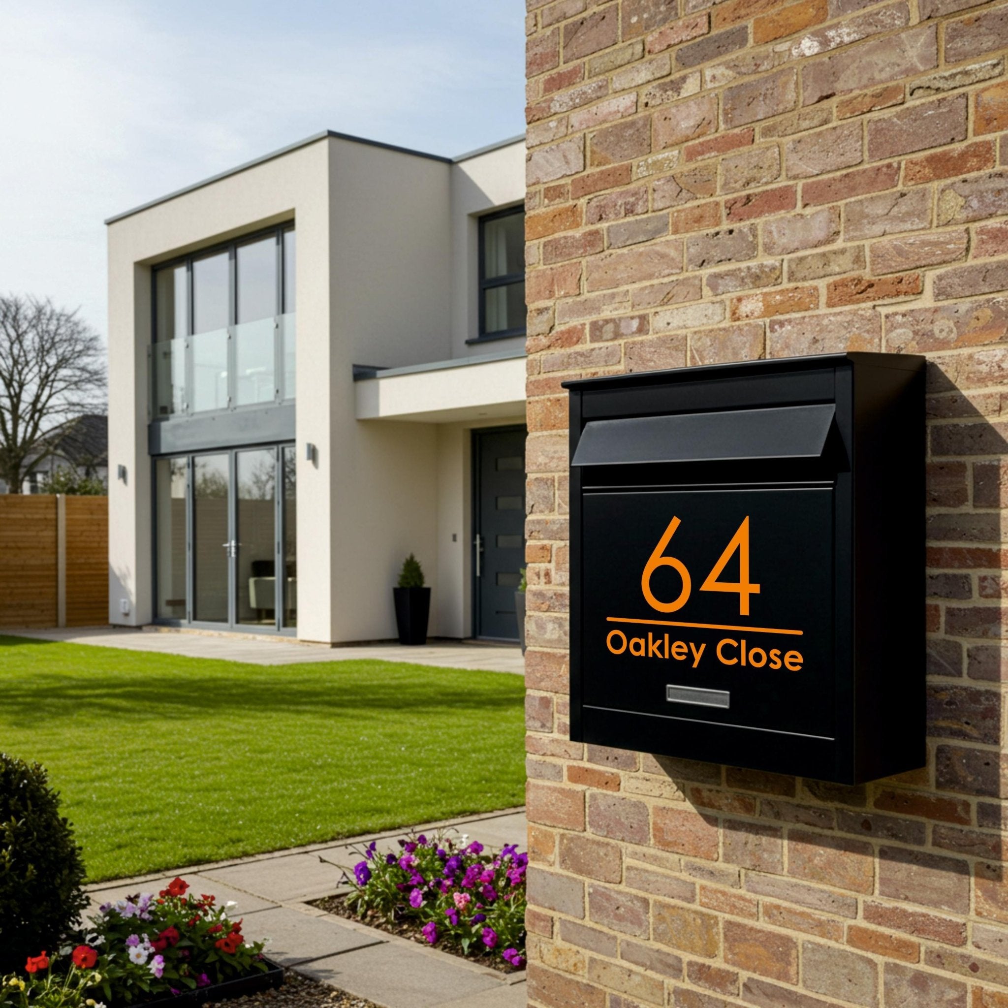 Personalised Postbox Stickers | Modern Font - Capital Letter Signs