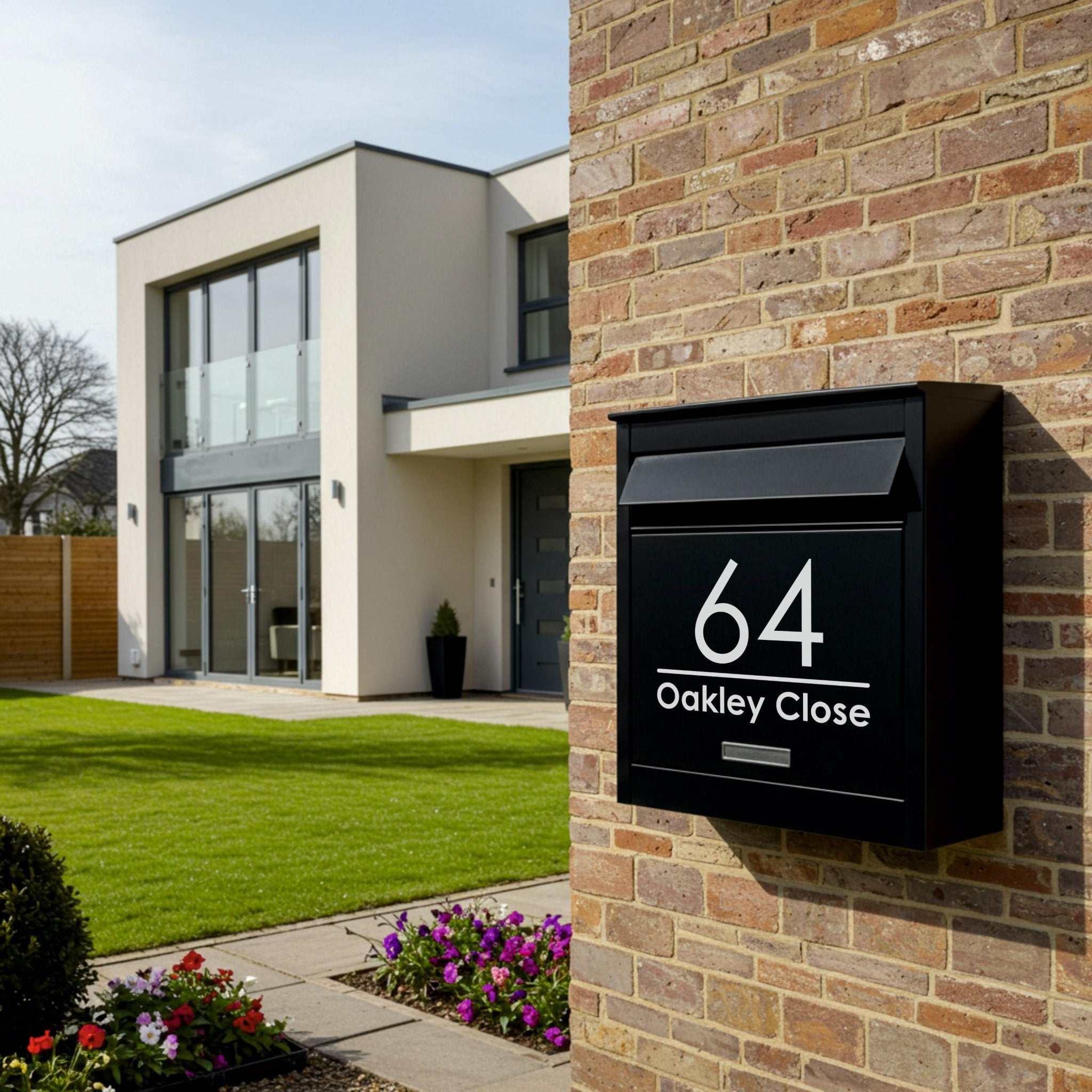 Personalised Postbox Stickers | Modern Font - Capital Letter Signs